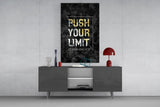 Push Your Limit Glass Wall Art