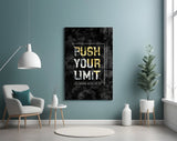 Push Your Limit Glass Wall Art