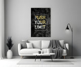 Push Your Limit Glass Wall Art