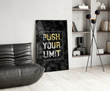 Push Your Limit Glass Wall Art