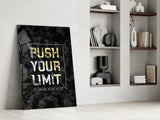 Push Your Limit Glass Wall Art