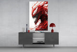 Venom's Sinister Presence Glass Wall Art