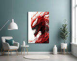 Venom's Sinister Presence Glass Wall Art