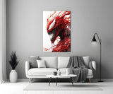 Venom's Sinister Presence Glass Wall Art