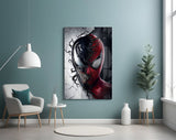 Venom Spider-Man Split Face Glass Wall Art