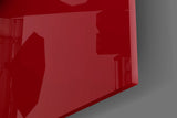Superman Logo on Red Glass Wall Art