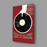 Classic Vinyl Record Glass Wall Art