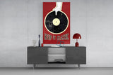 Classic Vinyl Record Glass Wall Art