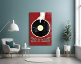 Classic Vinyl Record Glass Wall Art