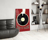 Classic Vinyl Record Glass Wall Art