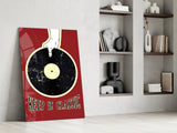 Classic Vinyl Record Glass Wall Art