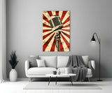 Vocal Icon Microphone Glass Wall Art