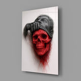 Ethereal Skull Glass Wall Art
