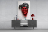 Ethereal Skull Glass Wall Art