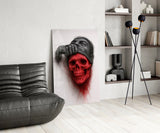 Ethereal Skull Glass Wall Art
