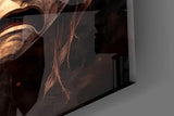 Tragedy and Comedy Masks Glass Wall Art