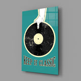 Classic Vinyl Record Glass Wall Art