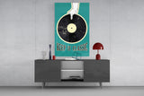 Classic Vinyl Record Glass Wall Art