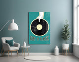 Classic Vinyl Record Glass Wall Art