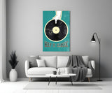 Classic Vinyl Record Glass Wall Art