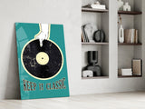 Classic Vinyl Record Glass Wall Art