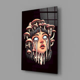 Mushroom Head Glass Wall Art