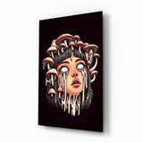 Mushroom Head Glass Wall Art