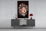 Mushroom Head Glass Wall Art
