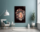 Mushroom Head Glass Wall Art