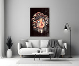 Mushroom Head Glass Wall Art