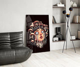 Mushroom Head Glass Wall Art