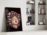 Mushroom Head Glass Wall Art