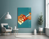 Marlboro Cigarette Pack Glass Wall Art