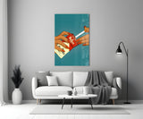 Marlboro Cigarette Pack Glass Wall Art