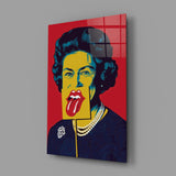 Queen Elizabeth II Pop Glass Wall Art