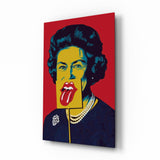 Queen Elizabeth II Pop Glass Wall Art