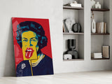 Queen Elizabeth II Pop Glass Wall Art
