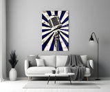 Vocal Icon Microphone Glass Wall Art