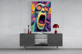 Scream of the Mind Glass Wall Art