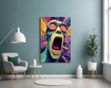 Scream of the Mind Glass Wall Art