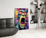 Scream of the Mind Glass Wall Art