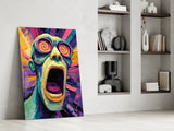 Scream of the Mind Glass Wall Art