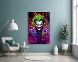 Joker's Chaos Glass Wall Art