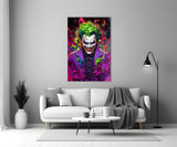Joker's Chaos Glass Wall Art