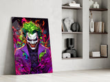 Joker's Chaos Glass Wall Art