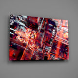 Cyber Grid Glass Wall Art
