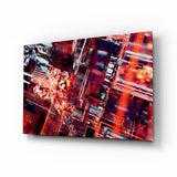 Quadro in vetro Griglia cyber - 72x46 cm