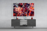 Cyber Grid Glass Wall Art
