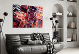 Cyber Grid Glass Wall Art