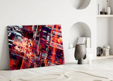 Cyber Grid Glass Wall Art